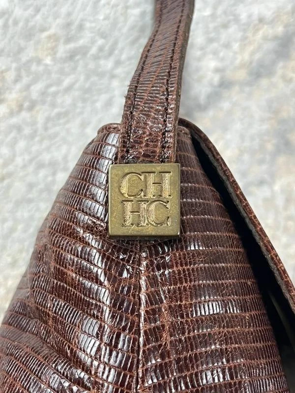 Bolsa Carolina Herrera Vintage Castanha Couro – photo 5